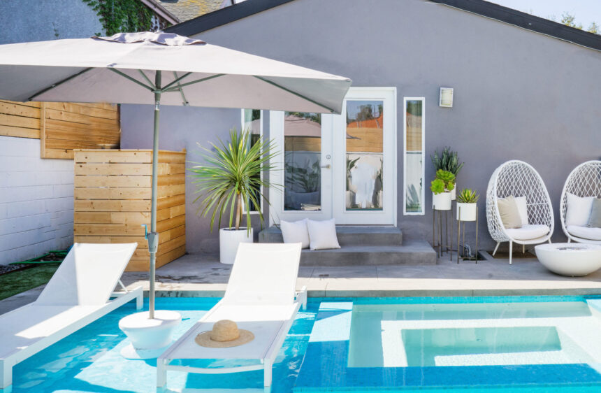 Mar Vista Pool Pavilion Michelle Boudreau Interior Design Palm Springs